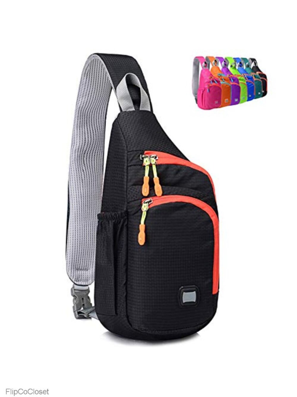 Water Resistant Nylon Sling Backpack Unisex Crossbody Chest Daypack